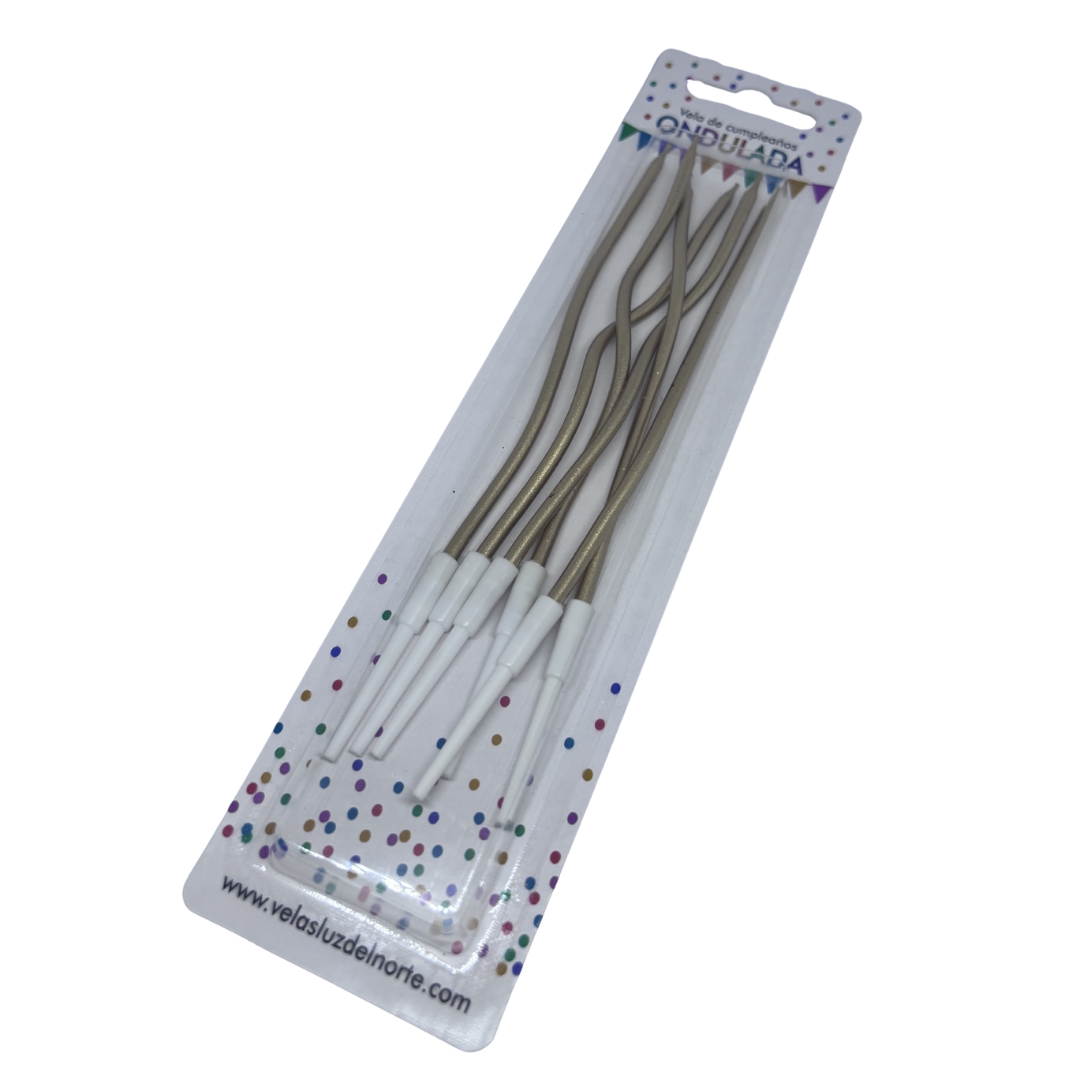 vela ondulada blister x 6unidades (caja de 24 blister) vela ondulada blister x 6unidades (caja de 24 blister)