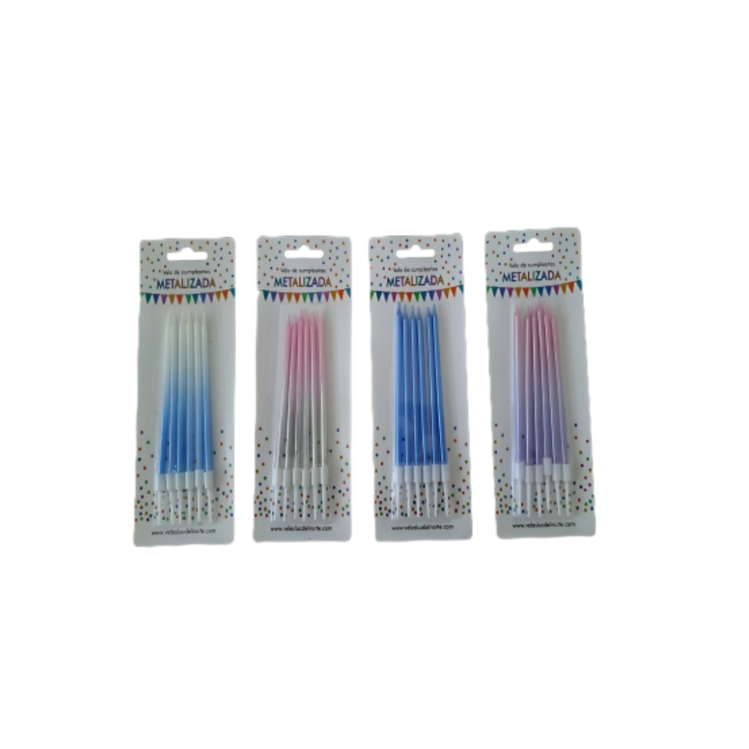 vela metalizada blister x 6 unidades (caja x 24 blisters) vela metalizada blister x 6 unidades (caja x 24 blisters)