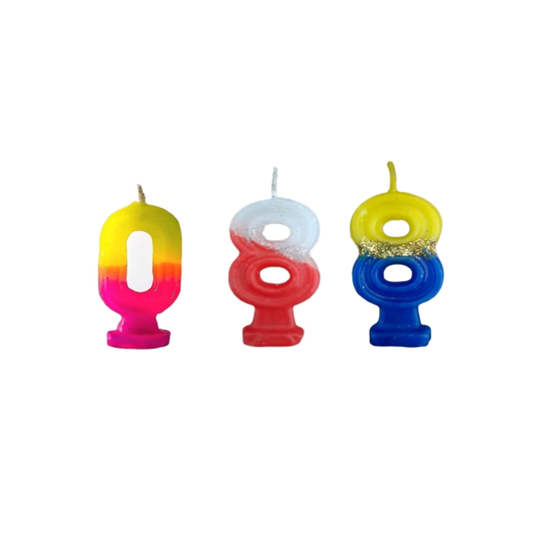 vela número multicolor grande de parafina vela número multicolor grande de parafina